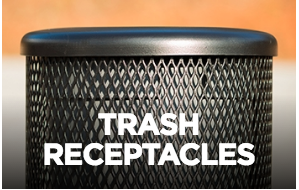 trash receptacles